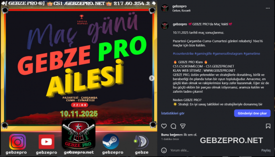 💯GEBZE PRO'da Maç Vakti💯 - 10.11.2025