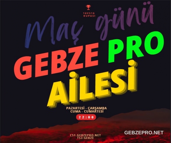 KALİTENİN VE MAÇLARIN ADRESİ GEBZE PRO!